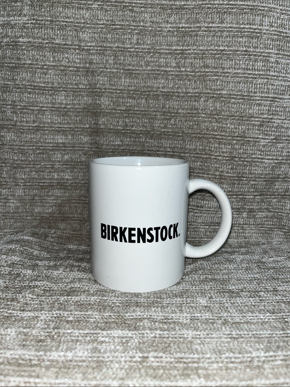Vintage White Birkenstock Coffee Tea Drink Cup Mug Ceramic New Collectible